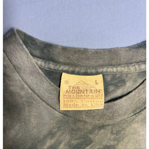 The Mountain T Shirt Adult Large Green Bird Pelican Tie Dye Mens Short Sleeve - Picture 6 of 7